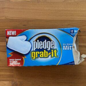 Pledge Grab It Dusting Mitt Gloves 10 Ct Dry Disposable - Open box